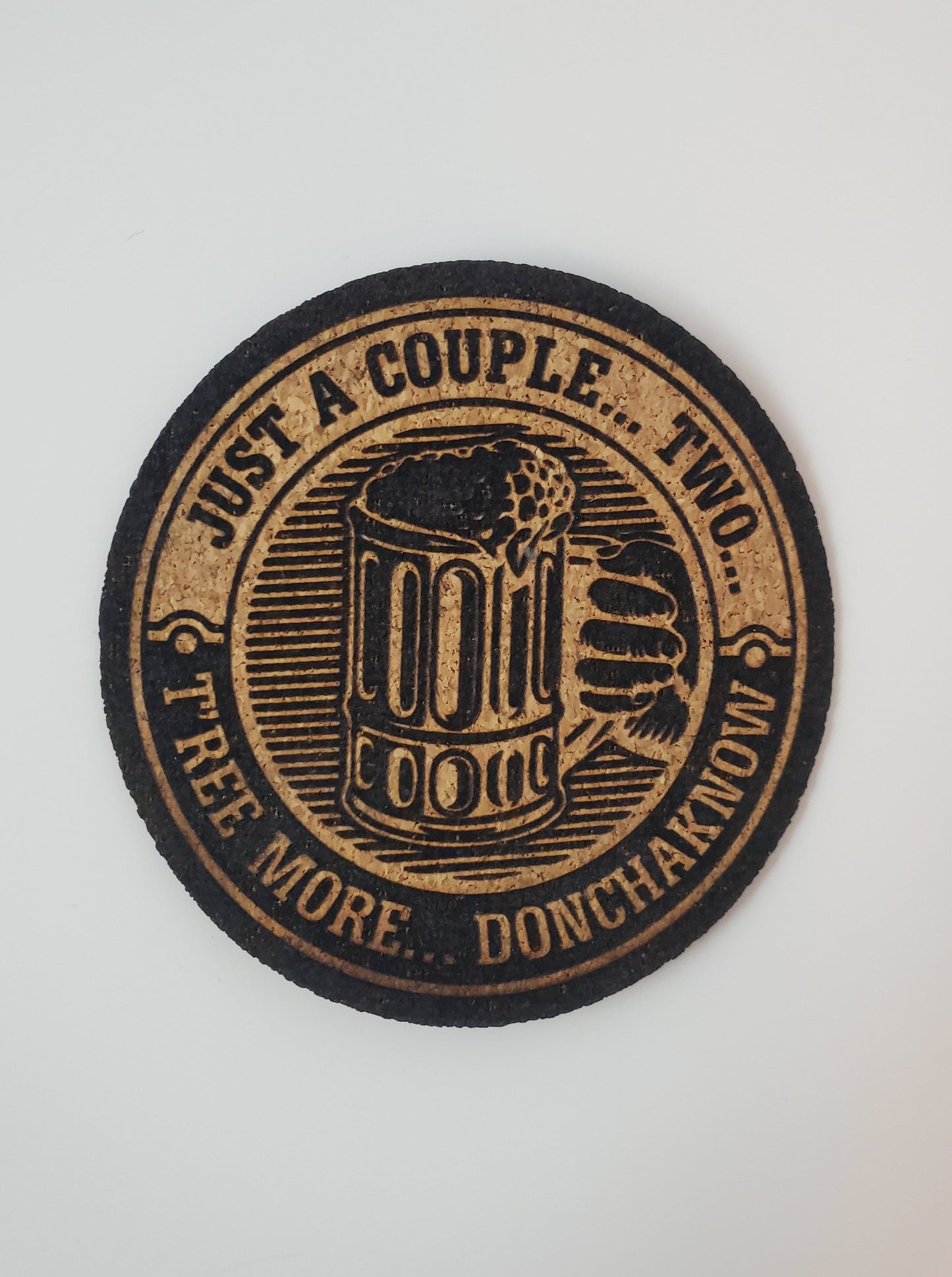 "Couple, Two, T'ree" Drinkin' Design Trucker Hat (Charcoal Mesh/ Black Fabric)