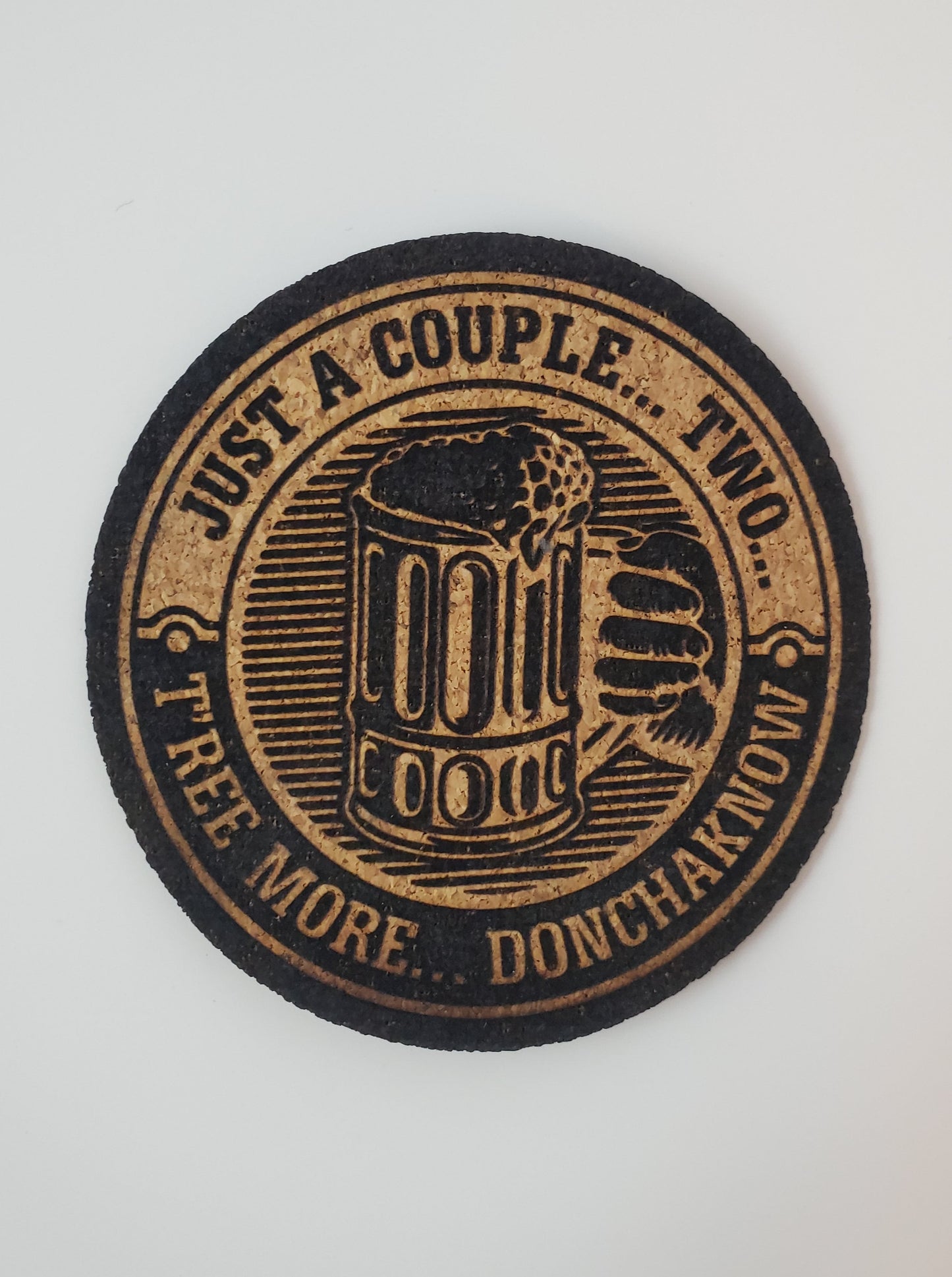 "Couple, Two, T'ree" Drinkin' Design Trucker Hat (White Mesh/ Black Fabric)